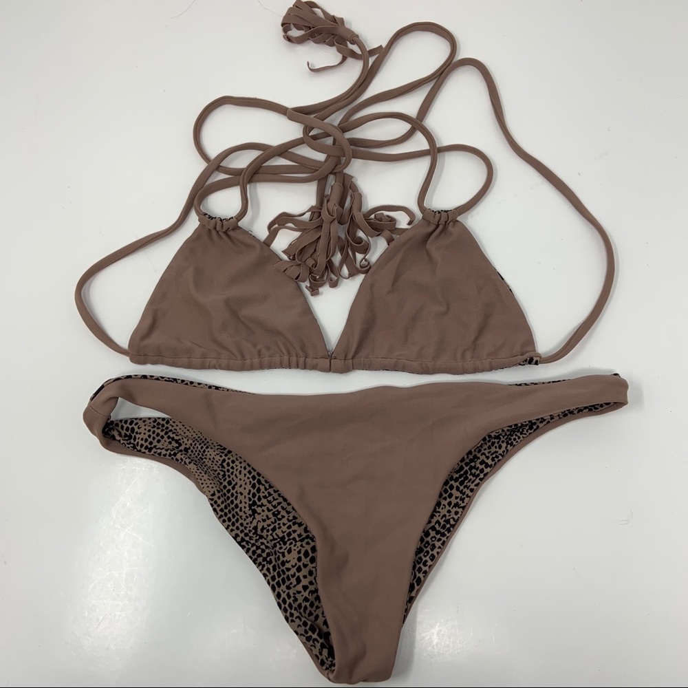 Acacia Swimwear Tan Bikini Small